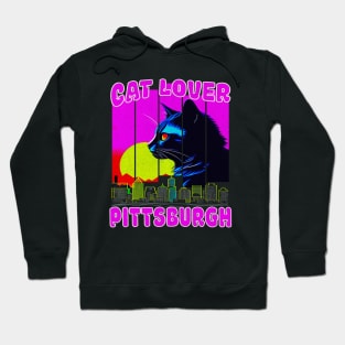 DISTRESSED Cat Lover PIttsburgh Pennsylvania Home Pride Hoodie